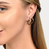 Accessorize London Women's Set Of 3 Textured Hoop Earrings