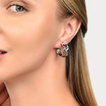 Accessorize London Women's Mini Raw Edge Hoop Earrings