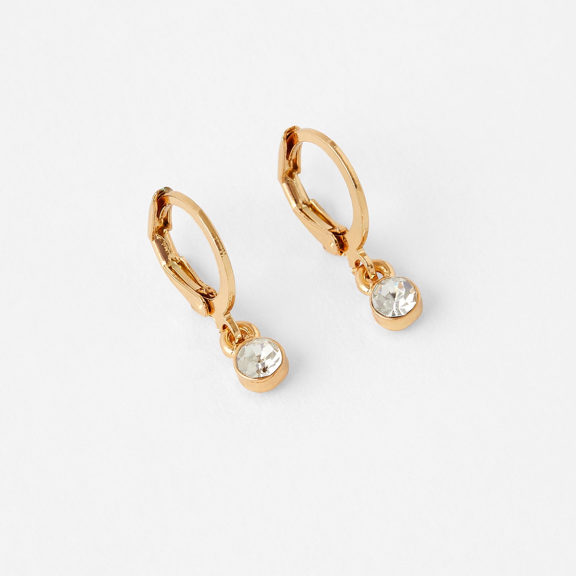 Accessorize London Crystal Droplet Huggie Hoop Earrings