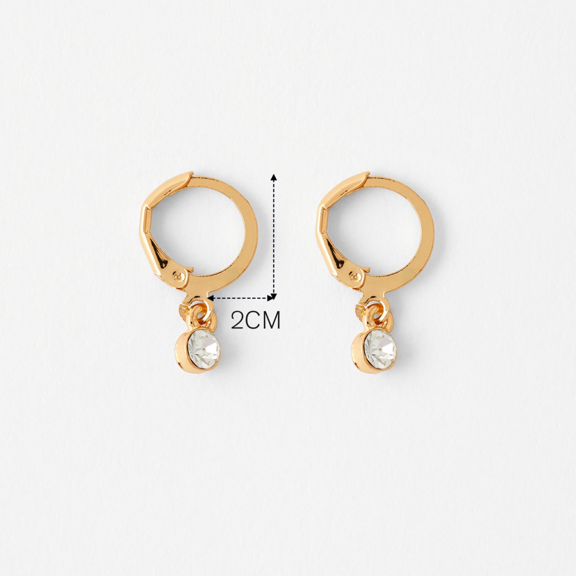 Accessorize London Crystal Droplet Huggie Hoop Earrings