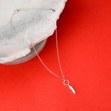 Accessorize London Women's Tiny Leaf Pendant Necklace