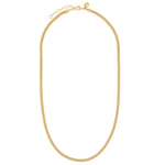Real Gold Plated Omega Chain Pendant Necklace For Women By Accessorize London
