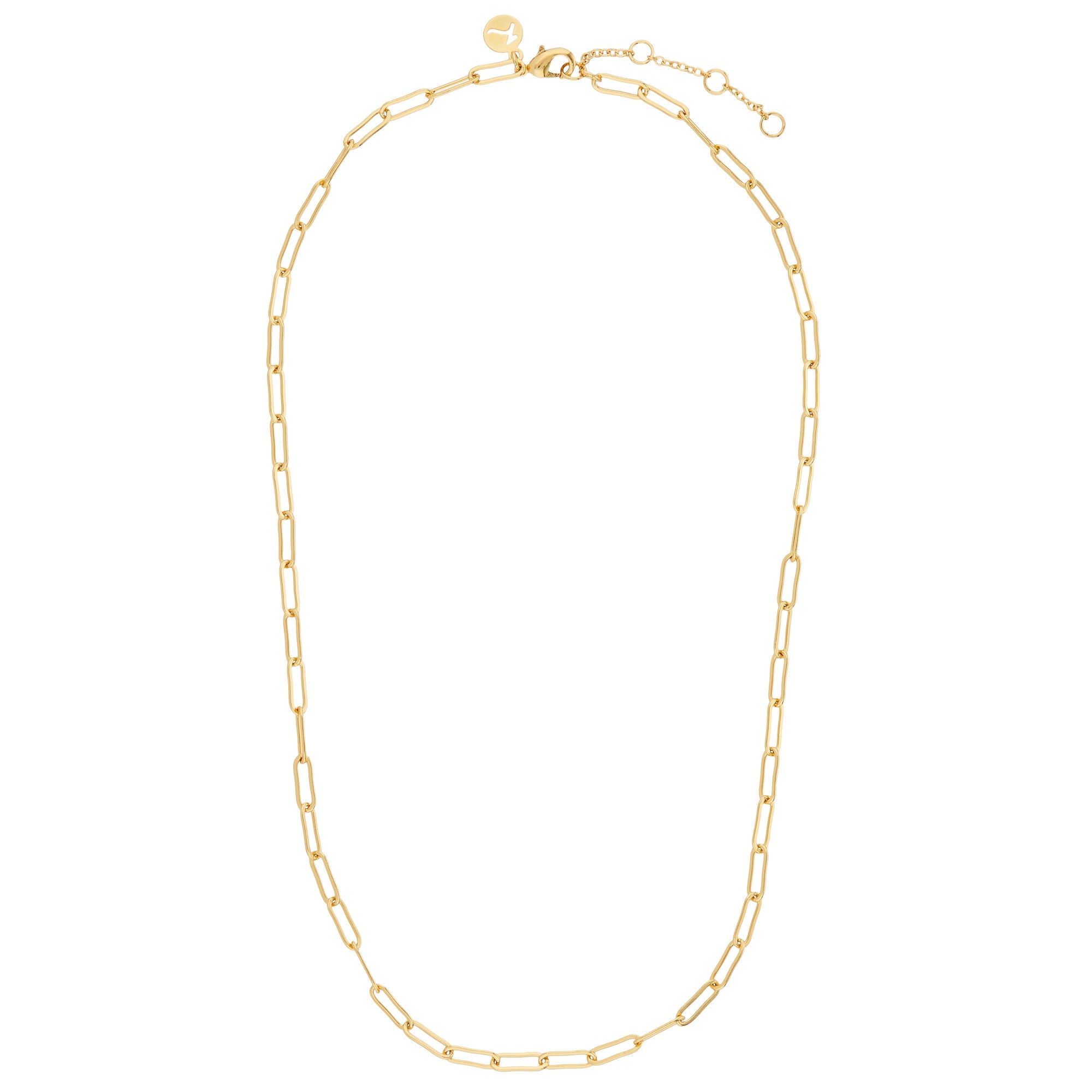 Accessorize London Women's Z Plain Paper Clip Chain Necklace