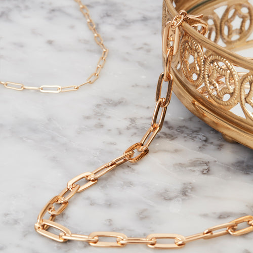 Accessorize London Women's Z Plain Paper Clip Chain Necklace