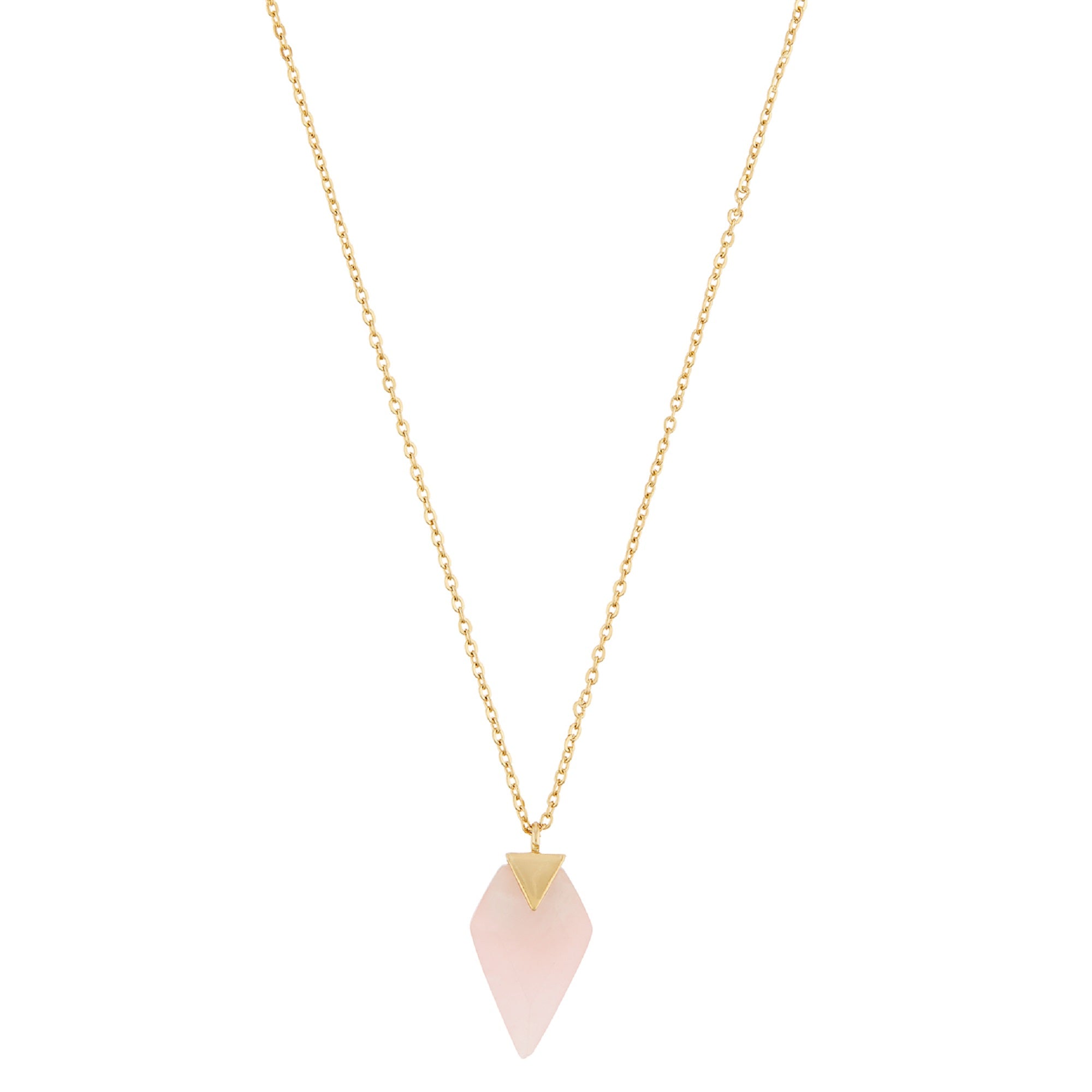 Real Gold Plated Rose Gold Healing Stones Necklace