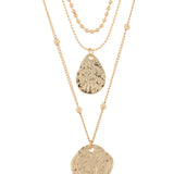 Accessorize London Women's Pack of 2 Coin Layered Pendant Necklace