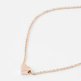 Accessorize London Women's Rose Gold Solid Heart Pendant Necklace