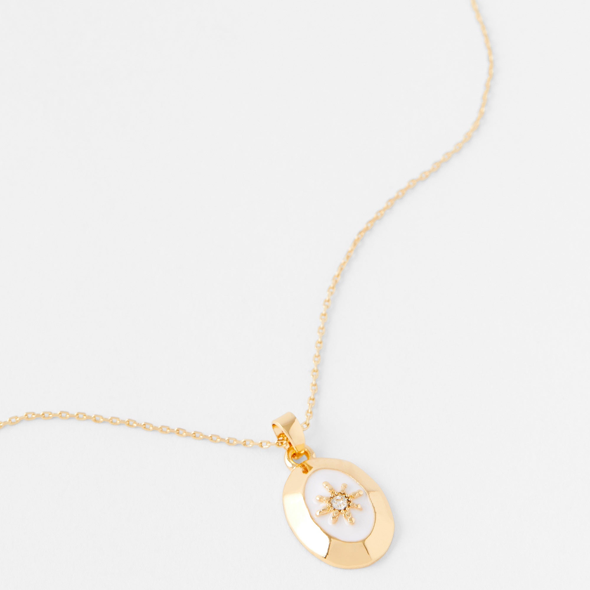 Accessorize London Women's Enamel Star Coin Pendant Necklace