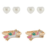 Accessorize London Bff Ring And Earring Set
