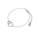 Accessorize London Women's Textured Circle Link Clasp Bracelet