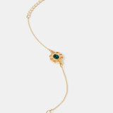 Accessorize London Emerald Filigree Bracelet