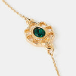 Accessorize London Emerald Filigree Bracelet
