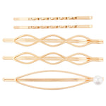 Accessorize London Women's Pack Of 5 Gold Mixed Shape Slides