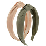 Accessorize London Pack Of 2 Wide Knot Alice Band