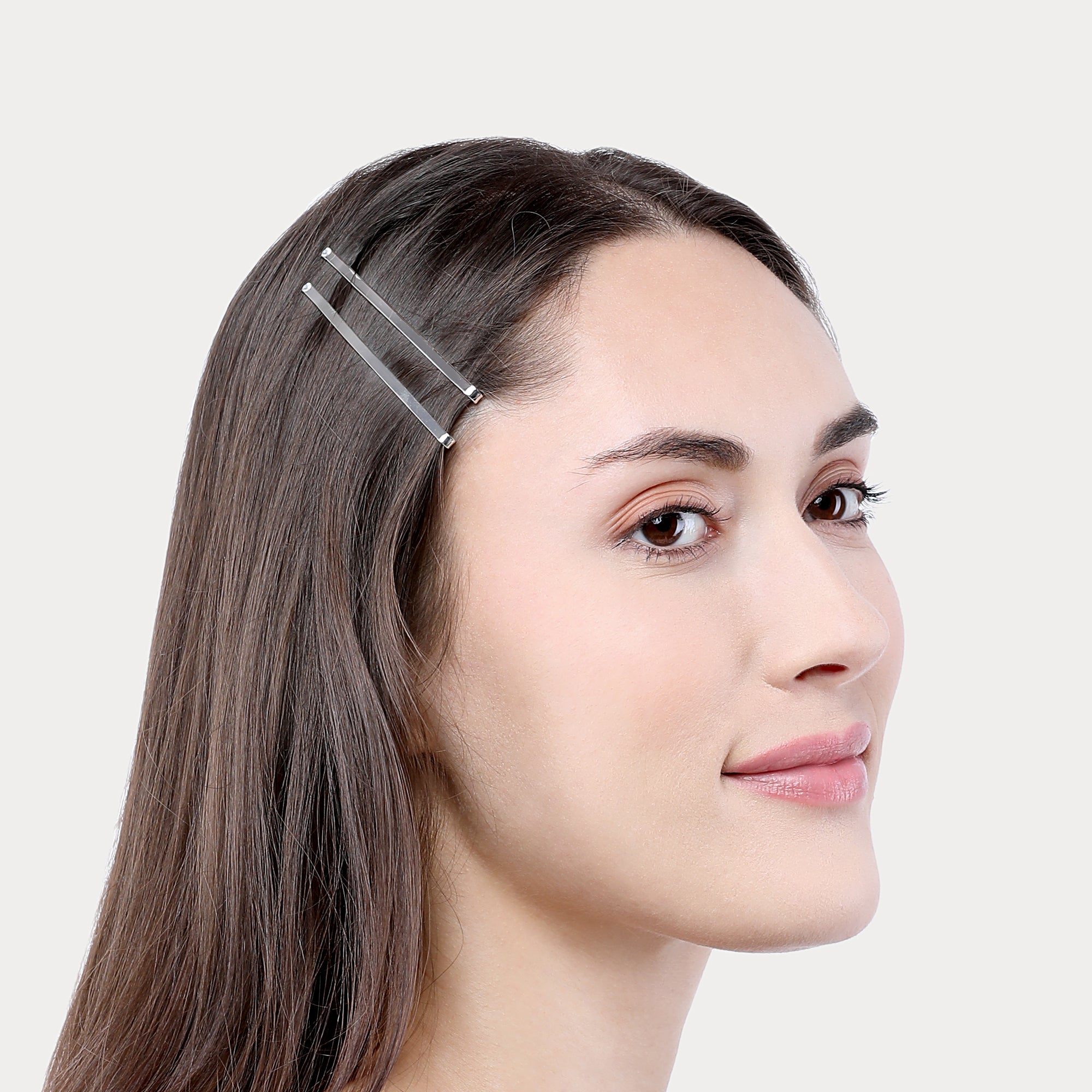 Accessorize London Set Of 4 Long Metal Grip Hair Clips