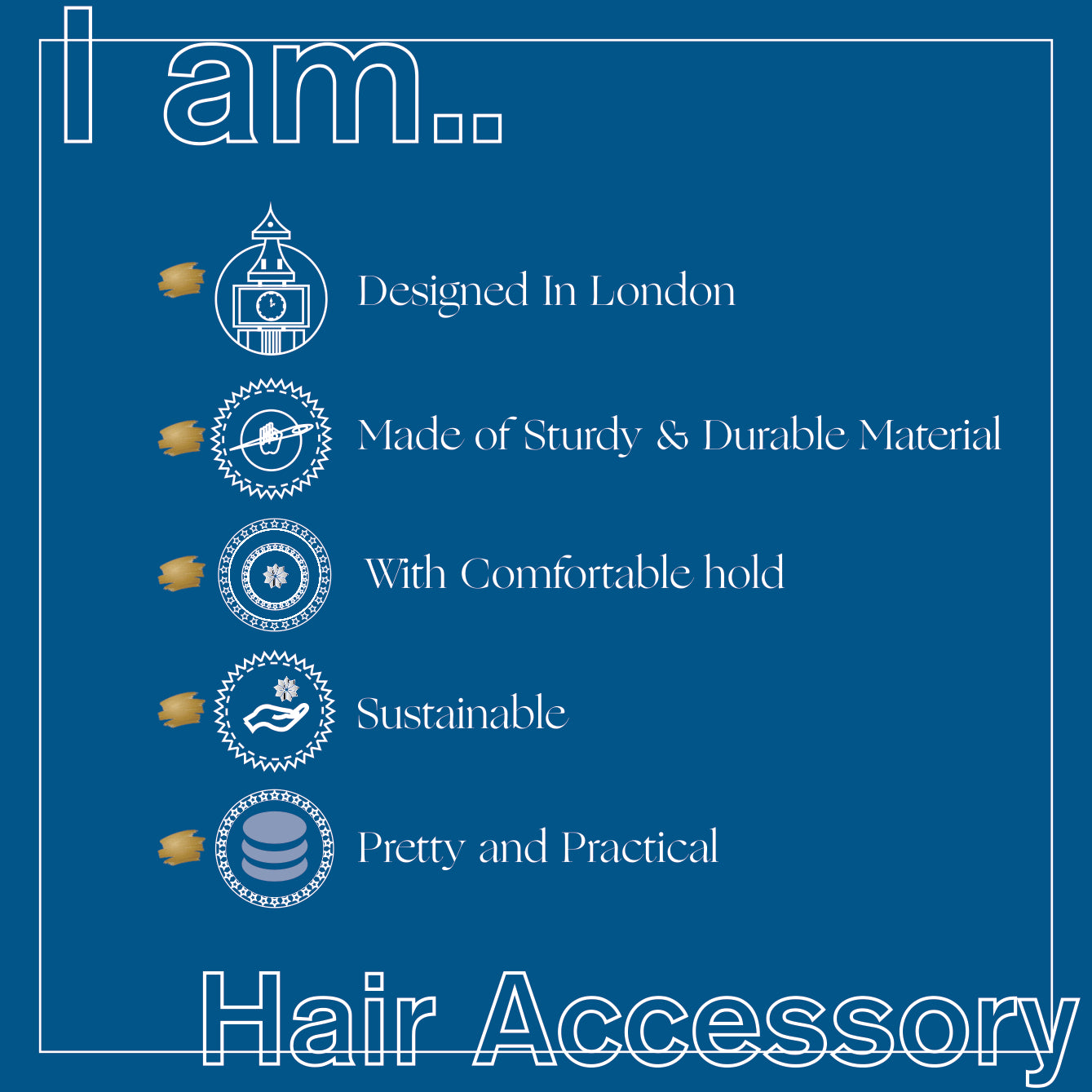 Accessorize London Set Of 4 Long Metal Grip Hair Clips