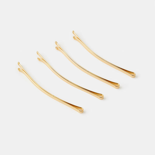 Accessorize London Pack Of 4 Long Metal Grip Hair Clips