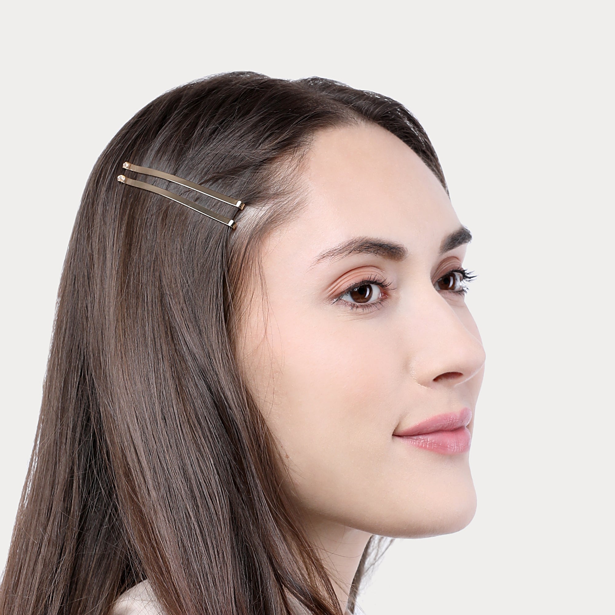 Accessorize London Pack Of 4 Long Metal Grip Hair Clips