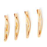 Accessorize London Pack Of 4 Gold Snapping Hair Clips
