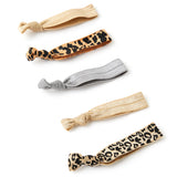 Accessorize London Pack Of 5 Leopard Hair Tie Accessory
