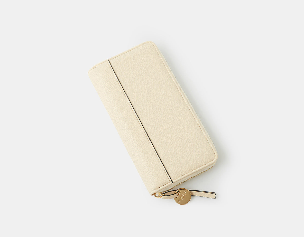 Faux Leather Large Zip Around Wallet