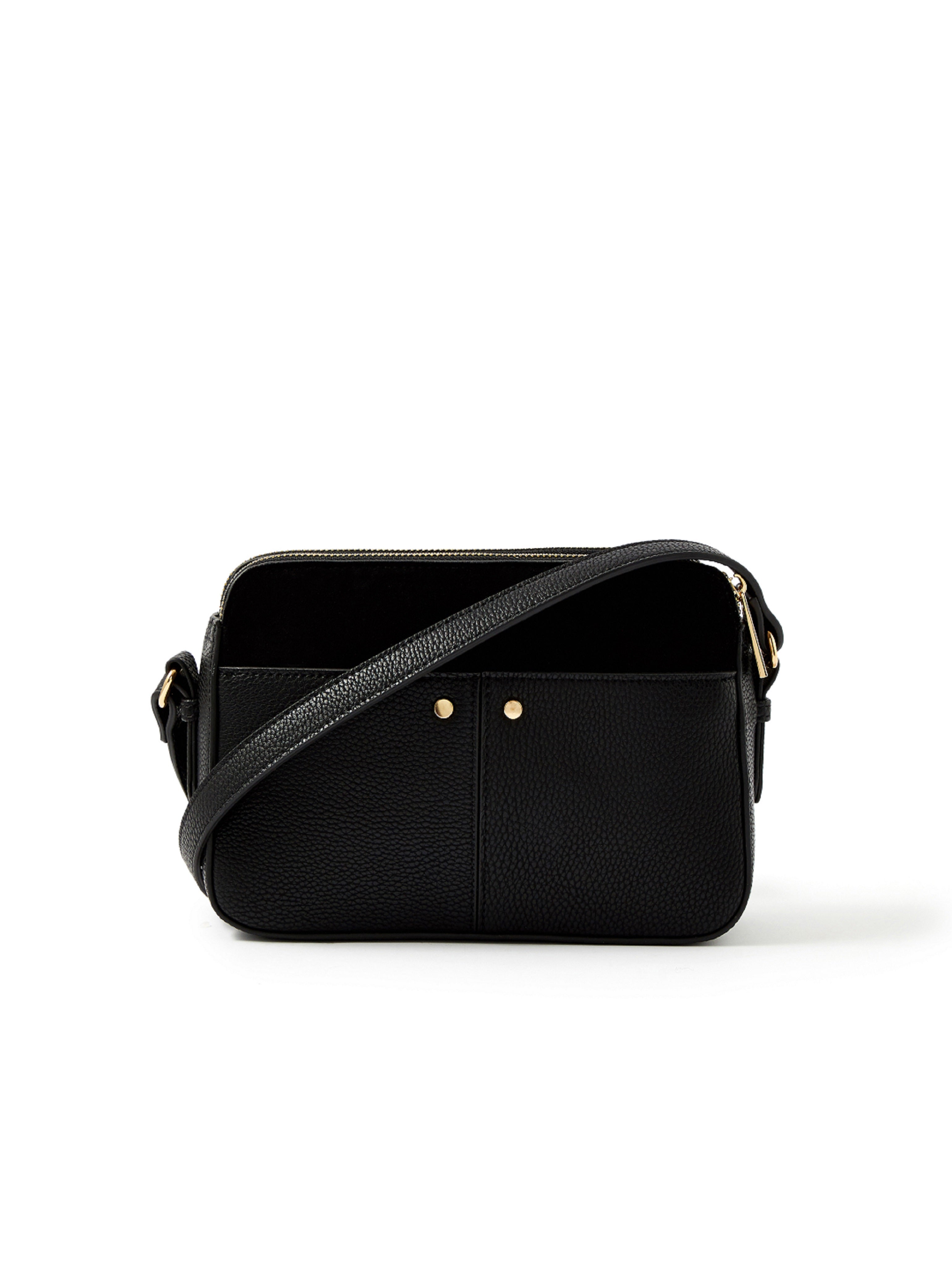 Accessorize London Women's Black Faux Leather Charlotte Sling bag | Daily  Use Messenger Ladies Purse Handbag, Stylish Side Bag For Women : Amazon.in:  Fashion