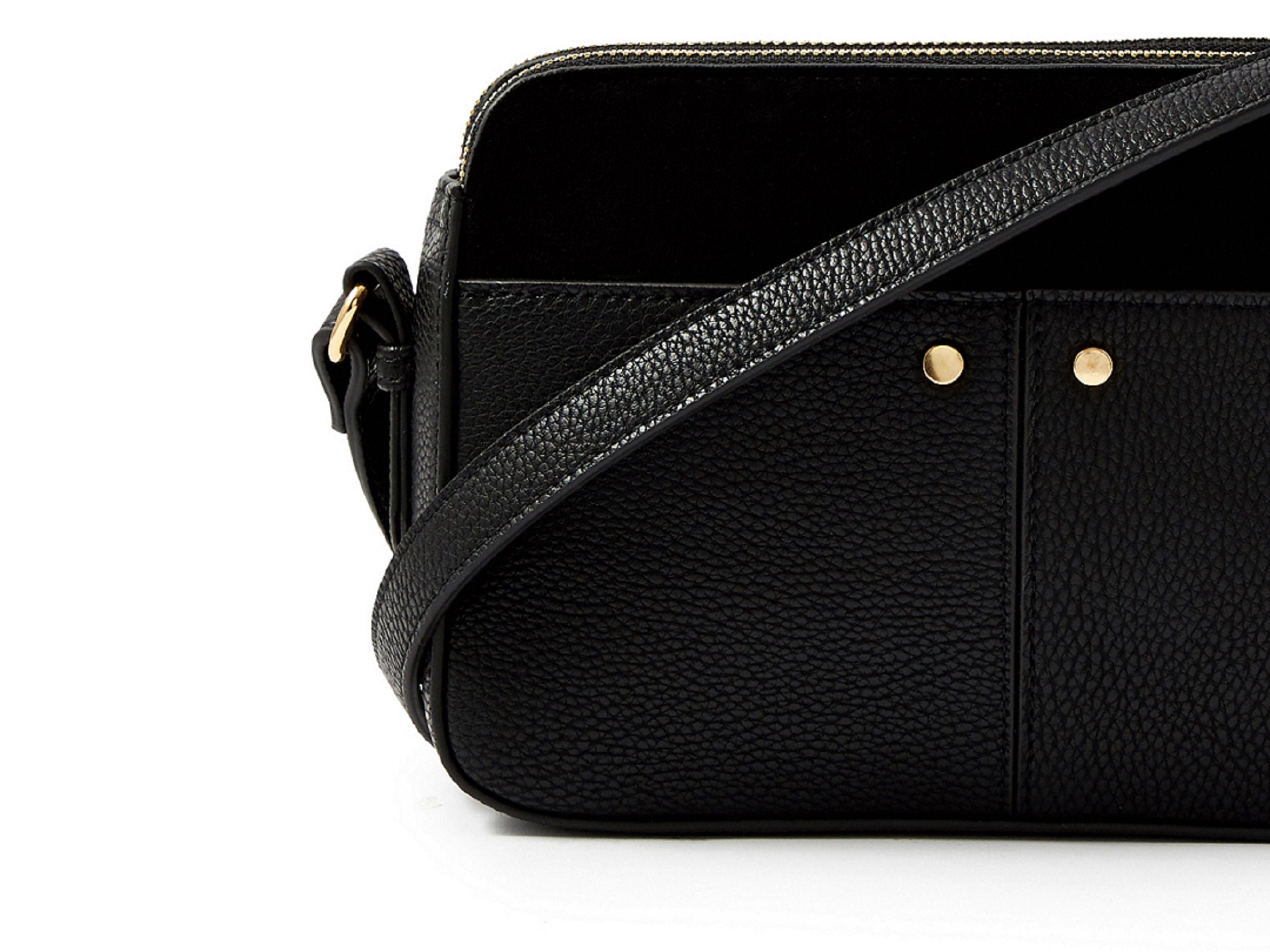 Accessorize London Women's Charlotte Black Cross Body Sling Bag