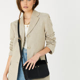 Accessorize London Women's Charlotte Black Cross Body Sling Bag
