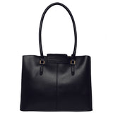 Accessorize London Women's Faux Leather Black Heather Tote Bag