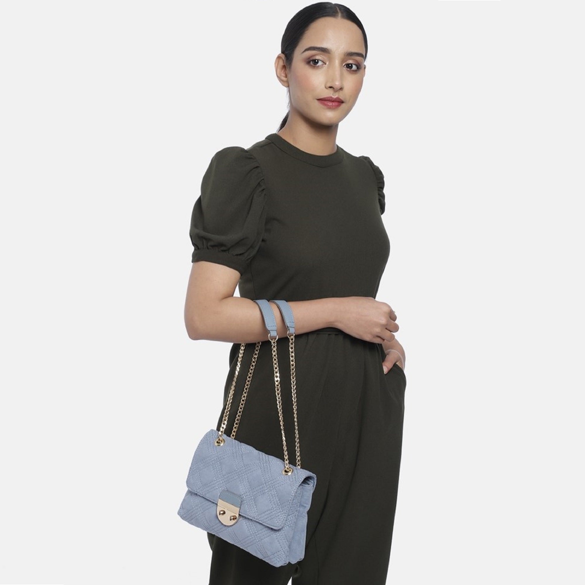 Accessorize London Women Blue Shoulder Bag - Mini