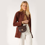 Accessorize London Women's Faux Leather Sophia croc x body