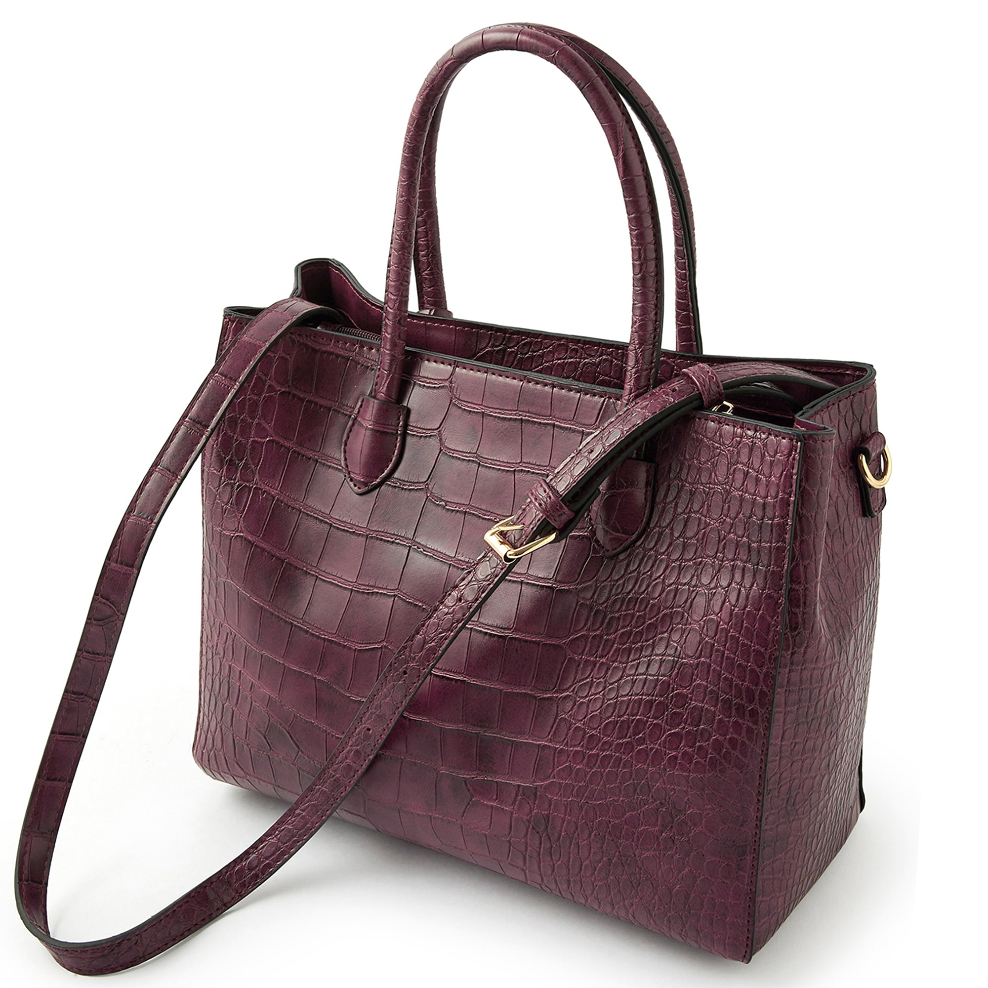 PIKADINGNIS Women Shoulder Bag Crocodile Pattern Bussiness Outing Bags  Handbag Clutch Bag and Purse 3pcs - Walmart.com