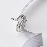 Accessorize London Women's Silver Snake Ring Large