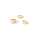 Accessorize London Chunky Ring Set Gold