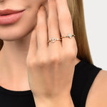 Accessorize London Set Of 2 Peace Hand Stacking Rings